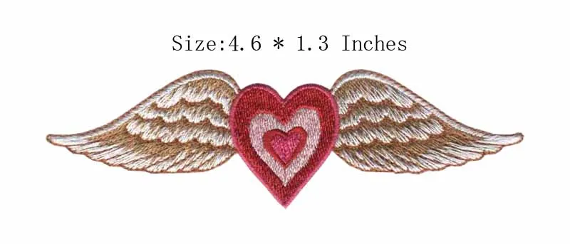 

Нашивка С Вышивкой крыльев Ангела 4,6 "в ширину smailling/heart/flying dream
