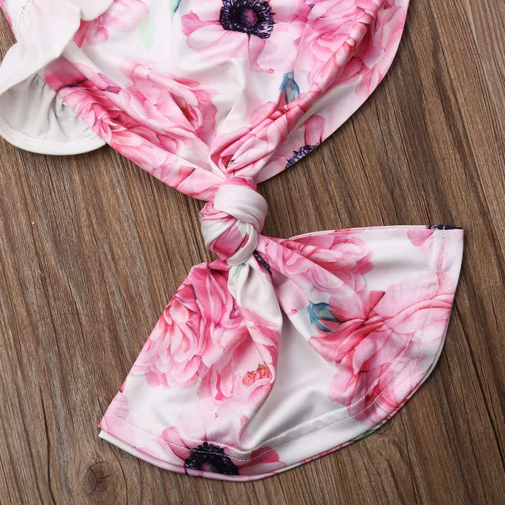 Лидер продаж комбинезон для сна с цветочным рисунком маленьких девочек пляжный