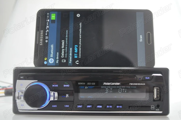 12 в новое автомобильное радио JSD520 стерео Bluetooth пульт дистанционного управления зарядное устройство телефон USB/SD/AUX-IN mp3-плеер 1 DIN In-Dash аудио