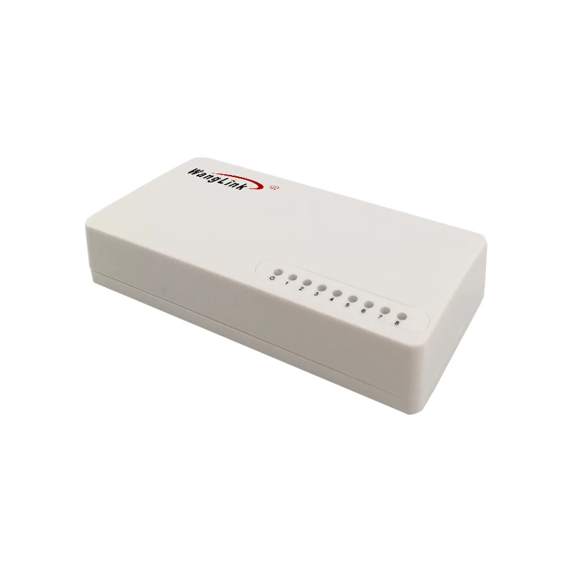 Wanglink 8 * 100 / 1000Mbps Portable Plastic Case Switch Ethernet Line Hub Gigabit Port Network Switch