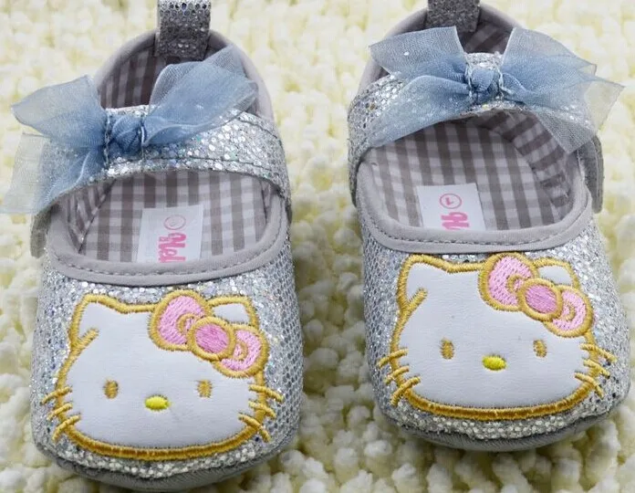 drop shopping! girls shoes hello kitty new born baby prewalker sapato girl first walker babies | Мать и ребенок