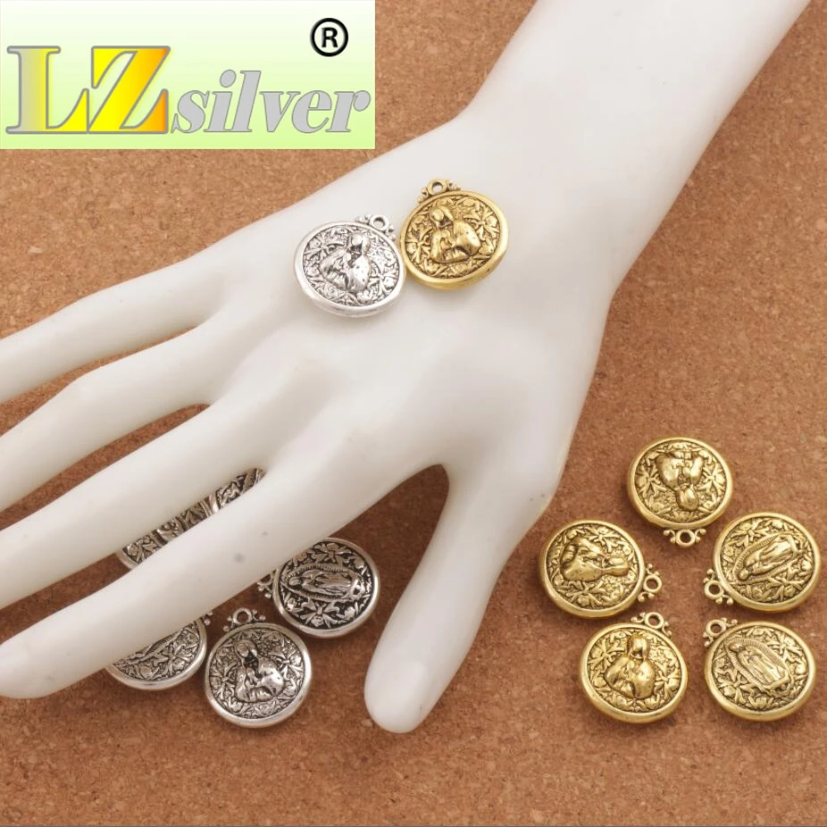 Девы Марии шарма бусины 6 шт. цинковый сплав/Кулоны из нержавеющей стали в стиле