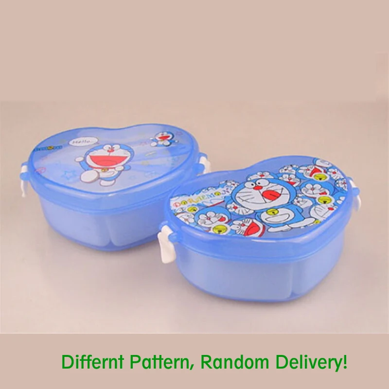 Креативный мультяшный Ланч бокс в форме сердца миска Doraemon Bento мини для детей 400