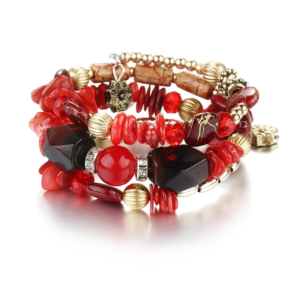 5 Colors Boho Natural Stone Beads Bracelet Bresiliens Fashion Charm Bracelets for Women | Украшения и аксессуары