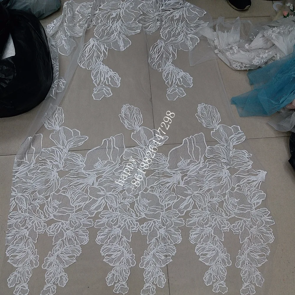 Нью-Йорк Неделя моды хорошее качество offwhite Бусы блесток Мода Сетка тюль сетка