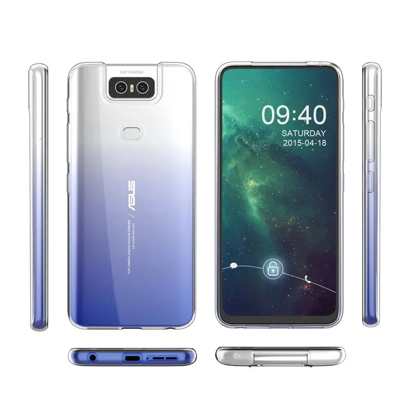 Прозрачный натуральный чехол для телефона Asus Zenfone 6 ZS630KL I01WD 6z 2019 тонкий защитный