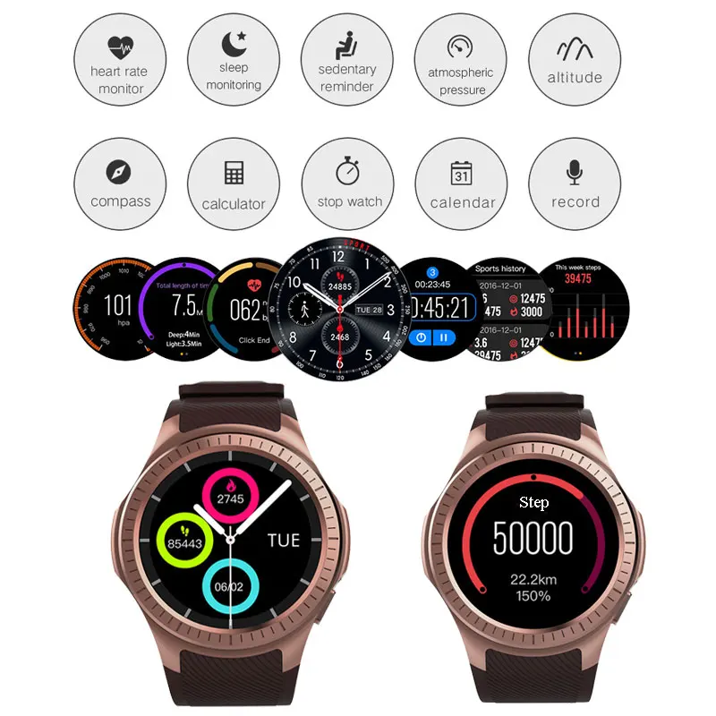 Спортивные Смарт часы Coopkony для Android IOS трекер сердечного ритма 2G Wi Fi Bluetooth звонок 0 2