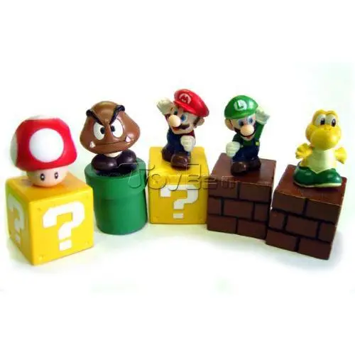 Игра Супер Братья Марио Мини фигурки набор блоков из 5 шт ~ 2 &quotФигурки Гумба