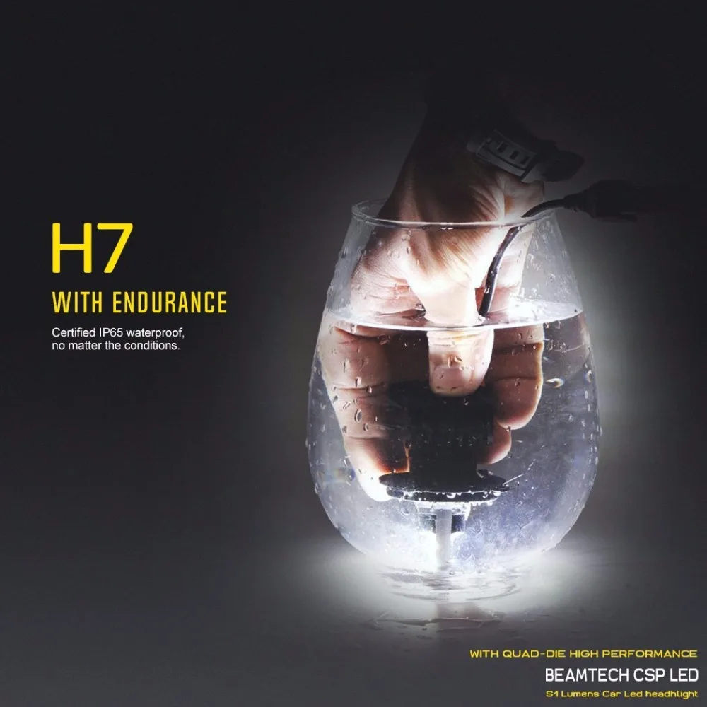 H7 H11 H4 H13 светодиодный фар автомобиля лампы Hi/короче спереди и длиннее сзади) луч CSP 6500 к 50 Вт 8000Lm Автомобильный светодиодный фары авто противотуманных фар Автомобильная фара 12 V