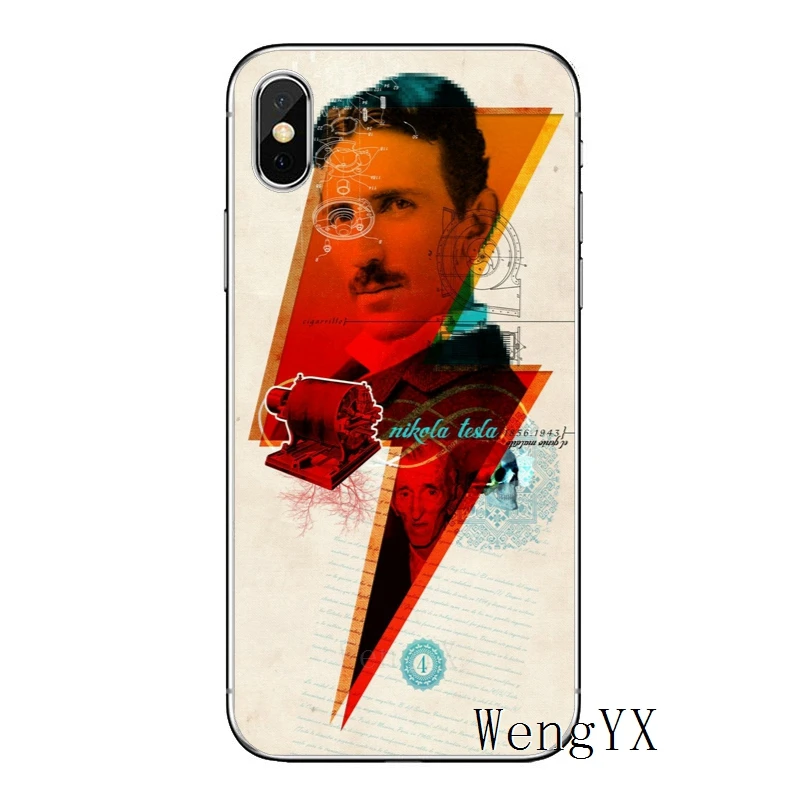 Мягкий чехол для телефона из ТПУ для Apple iPhone 8 7 plus 6s 6 plus X XR XS Max SE 5s 5c 5 4s 4 - Цвет: Nikola-Tesla-A-04