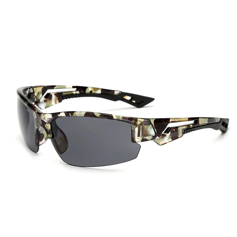 camouflage gray Модные очки для рыбалки мужские велосипедные солнцезащитные очки на открытом воздухе очки для вождения УФ 400 защитные очки oculos de очки Lunettes - Цвет: camouflage gray