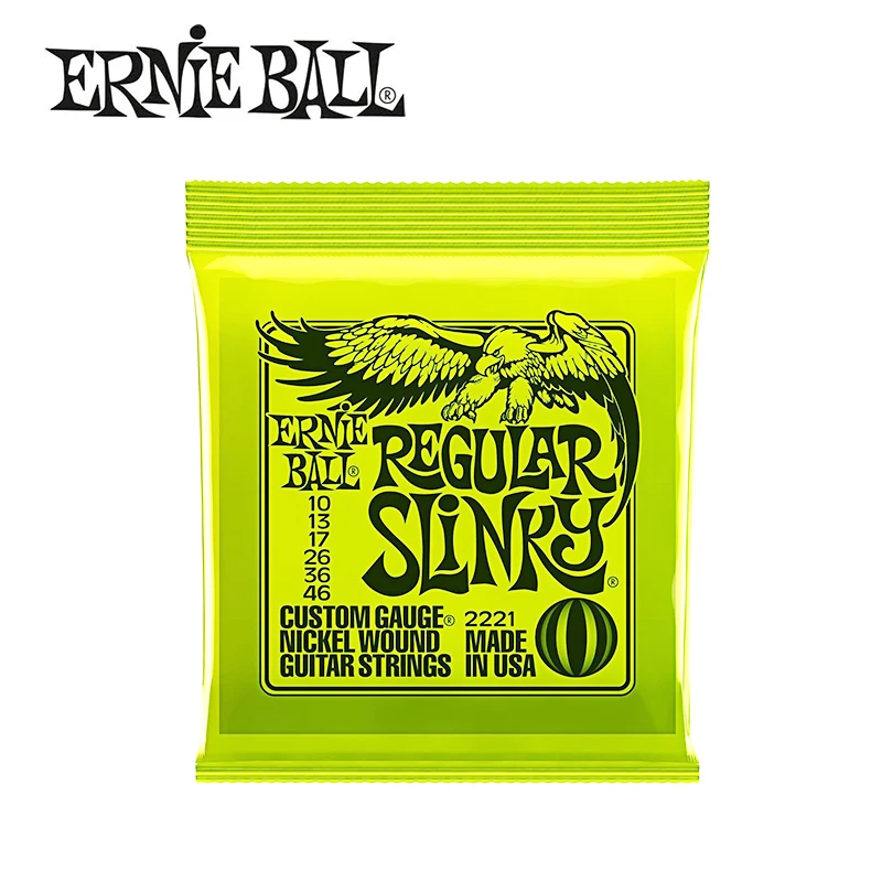 Оригинальный набор электрогитарных струн Ernie Ball 2221 Nickel стандартный Slinky 010 .046|ernie