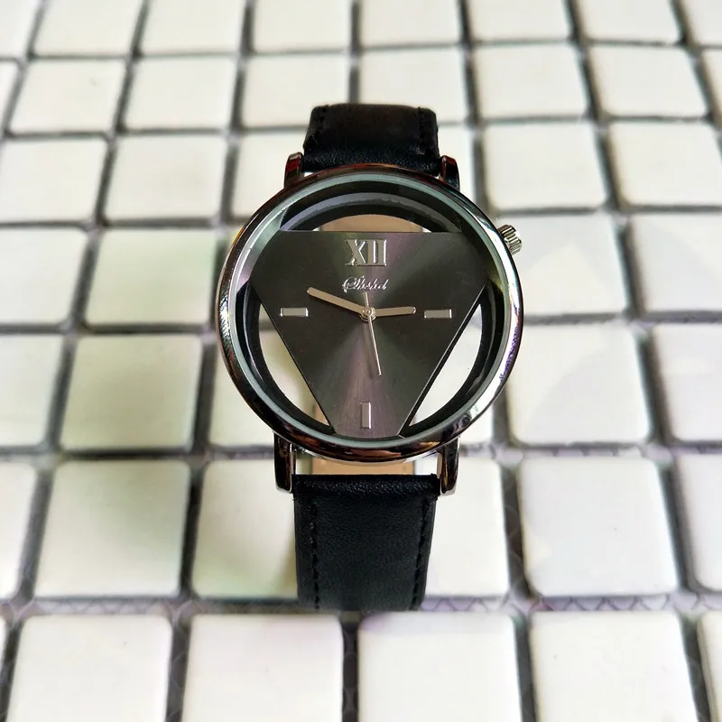 Лидер продаж модные креативные кожаные часы для женщин и мужчин уникальный
