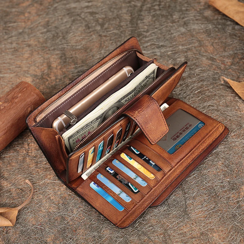 Женский кошелек из коровьей кожи новинка 2019 длинный стильный Дамский с кармашком