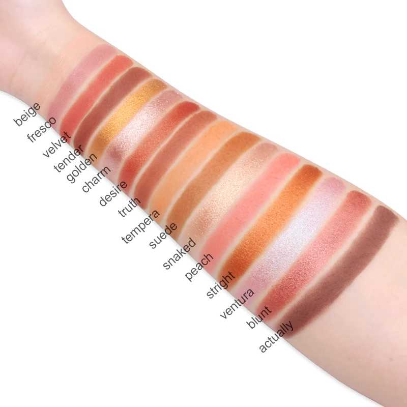 16 цветов Профессиональные Тени для век матовые блестящие легко носить тени