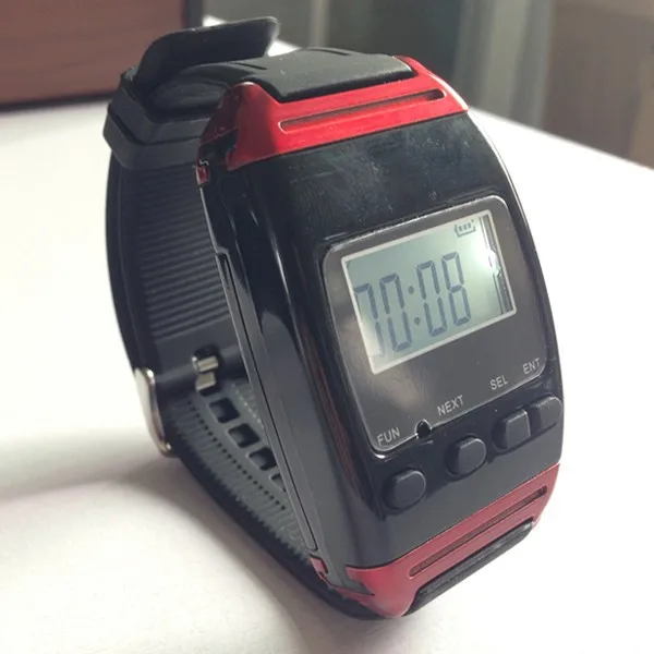 Wireless Call Bell System Cafe Kitchen Equipment Staff Pagers Table Buzzer (2 display 3 wrist watch 50 call button) | Компьютеры и