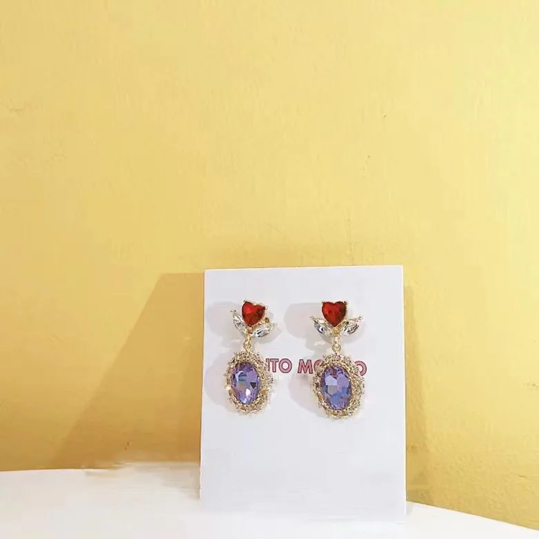 Женские серьги капельки MENGJIQIAO корейские элегантные блестящие с цветком и