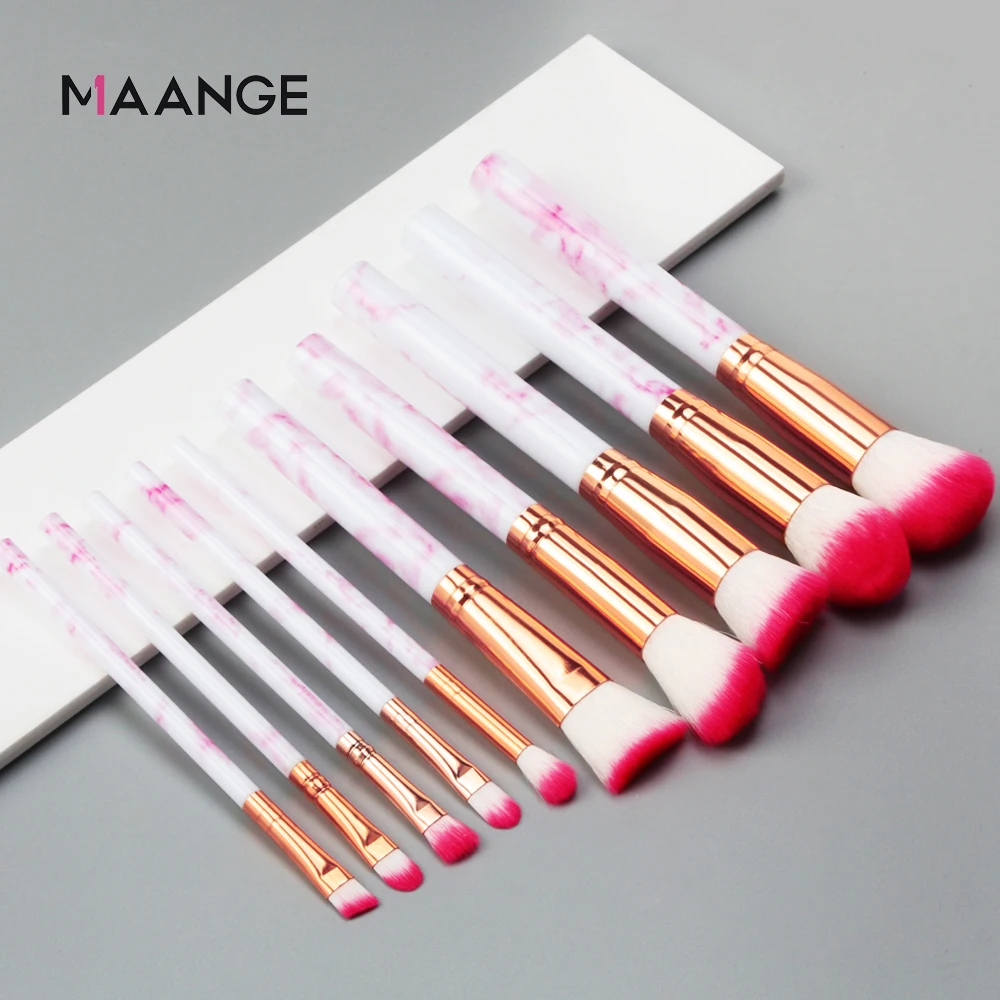 MAG5686-Rosered 7/10 шт. кисти для макияжа многофункциональная косметика макияж, кисть для консилера, кисть теней Фонд кисти для макияжа Набор инструментов набор кисточек для макияжа бровей - Handle Color: MAG5686-Rosered