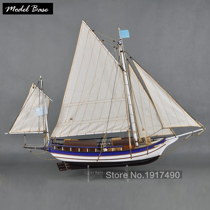 Модель лодки деревянный Бостонский волны Деревянный Парусный комплект модели