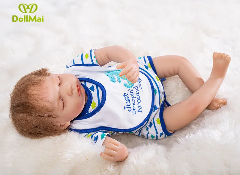 Dollmai последняя новинка 53 см 21 &quotсиликоновая кукла Bebe Кукла Reborn Реалистичная