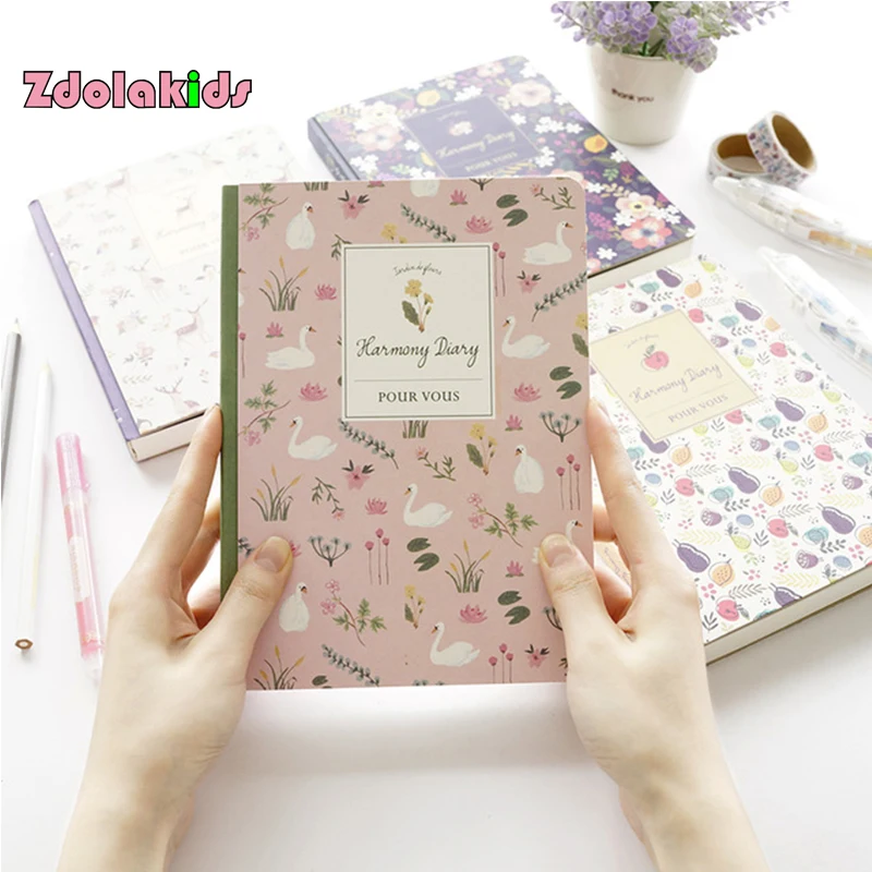 Альбом с цветочным рисунком A5 свежие и Красивые дневники твердая поверхность