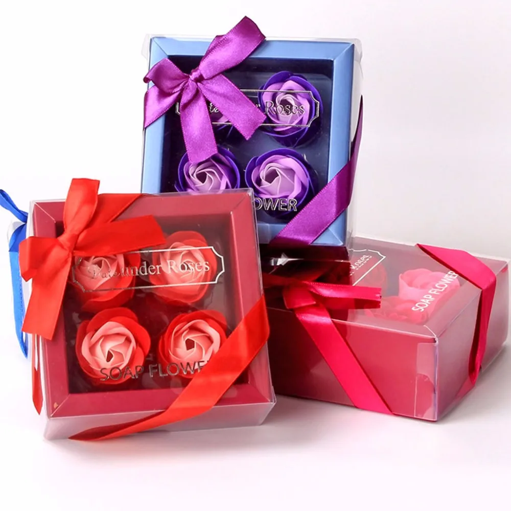 Dateunder розы мыло цветок Мыло Подарочная коробка Свадебная вечеринка для украшения