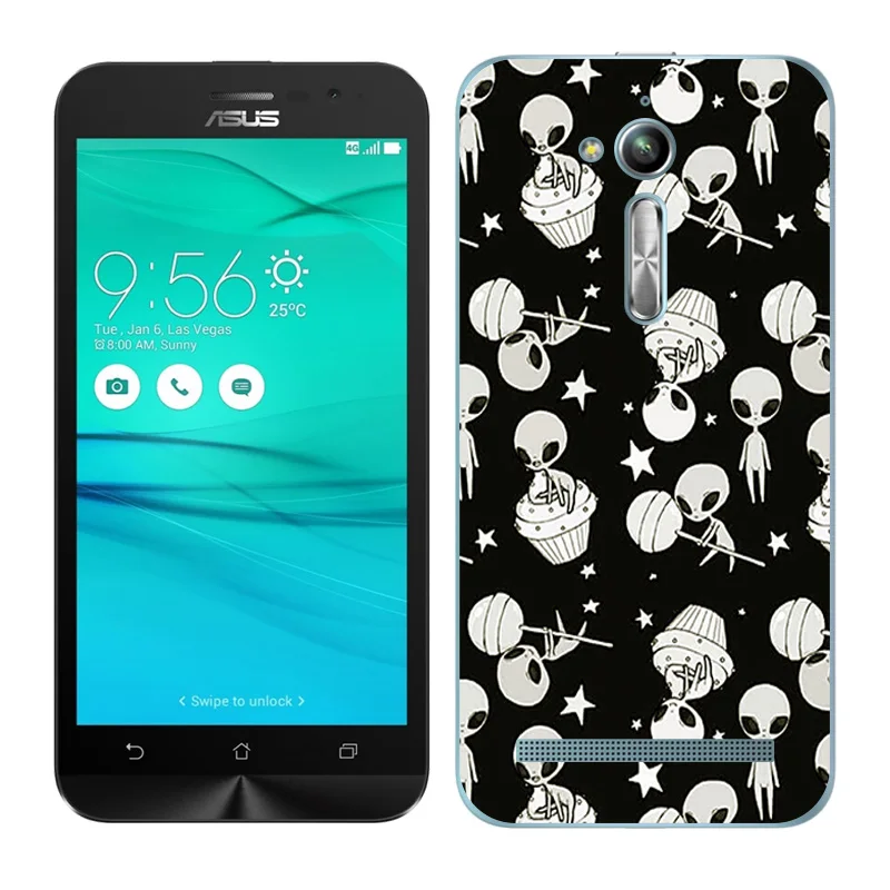 Чехол для Asus Zenfone Go ZB500KL ZB500KG Мягкий Силиконовый Для аэрокосмический Рисунок 5