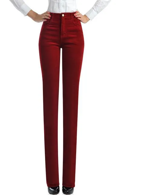 Лидер продаж Сезон осень зима прямые джинсы брюки для девочек штаны на мягкой