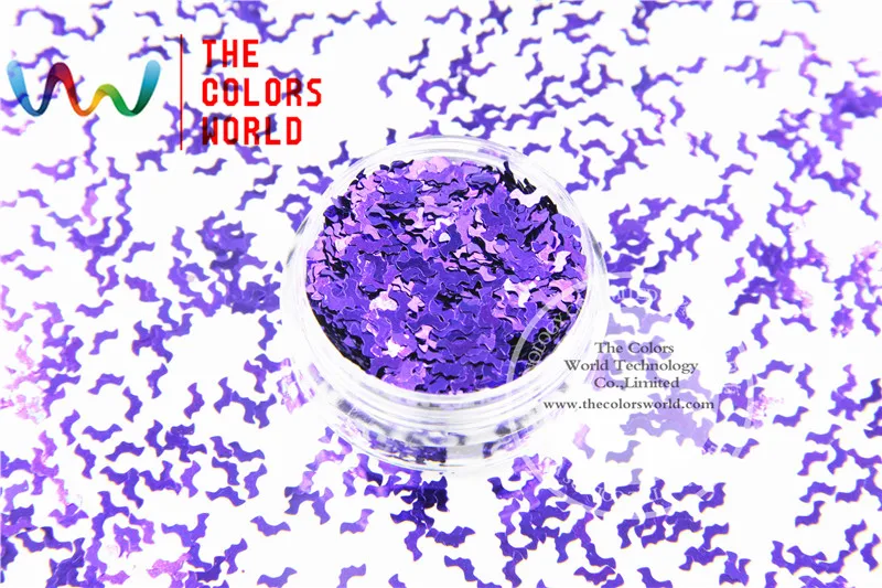 Eggplant Purple Color Bat shape Size :5mm Glitter spangles for Nail Art and DIY supplies Holiday decorations | Красота и здоровье
