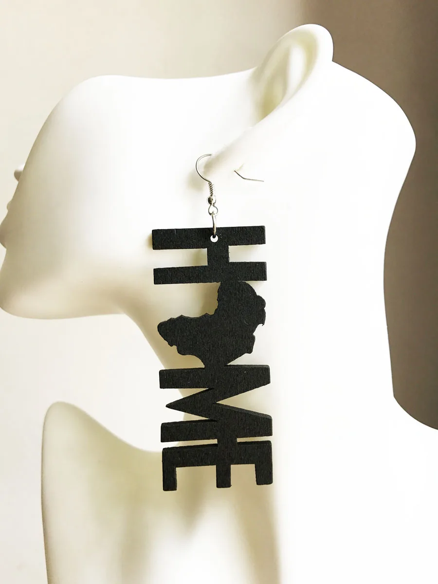 1 пара деревянные серьги в африканском стиле | Украшения и аксессуары