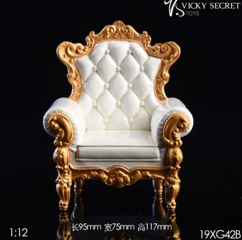 B Диван модель игрушки коллекция VSTOYS 1/12 Королевский одиночный диван модель 19XG42 Европейский стул в стиле ретро F 6 ''FigureDoll - Цвет: B