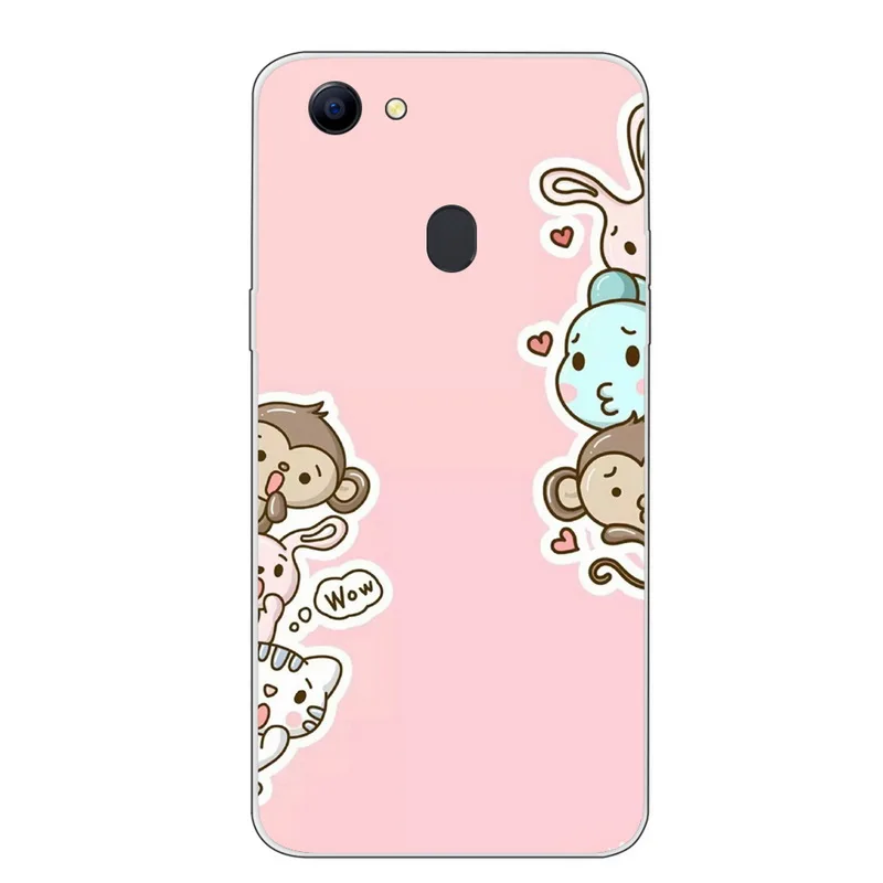 Чехол для телефона OPPO F5 мягкий силиконовый чехол из ТПУ с рисунком кота и цветка f