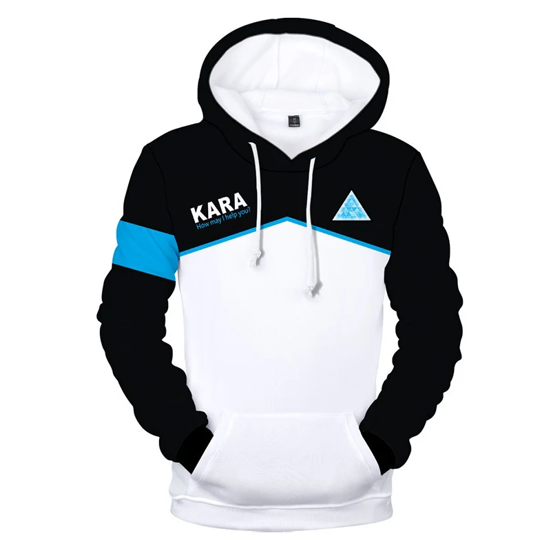 Новая игра Детройт: стать человеком Коннор RK800 Кара 3D толстовки пальто|Игровые