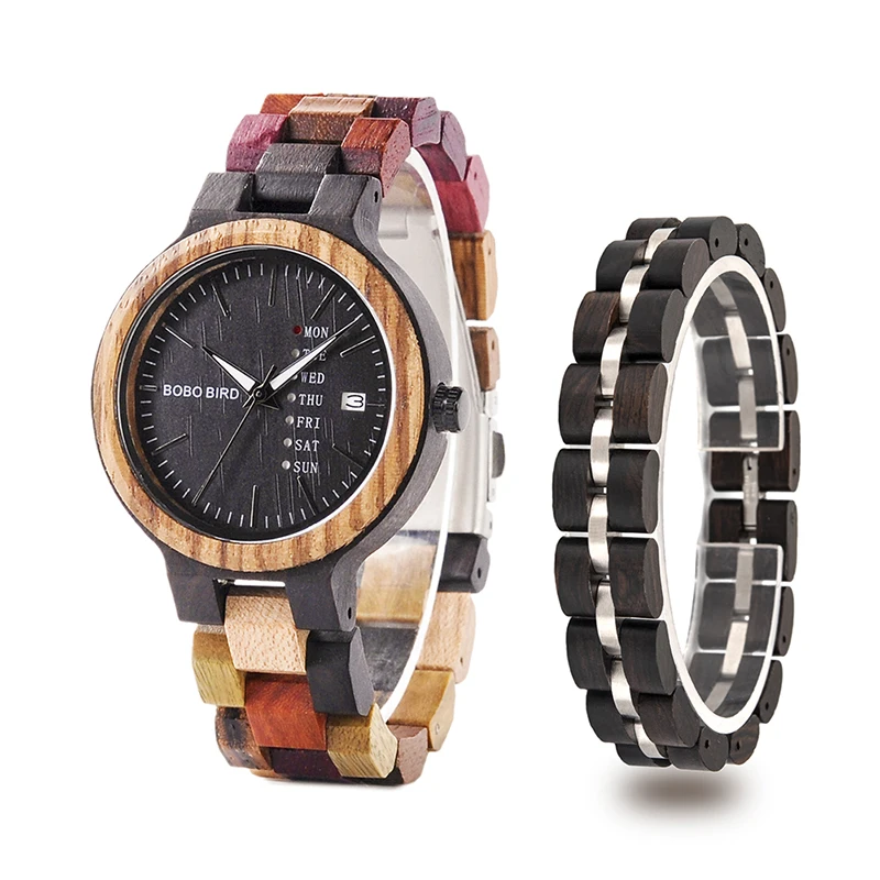 BOBO BIRD reloj hombre деревянный браслет из натурального дерева мужские часы ручной