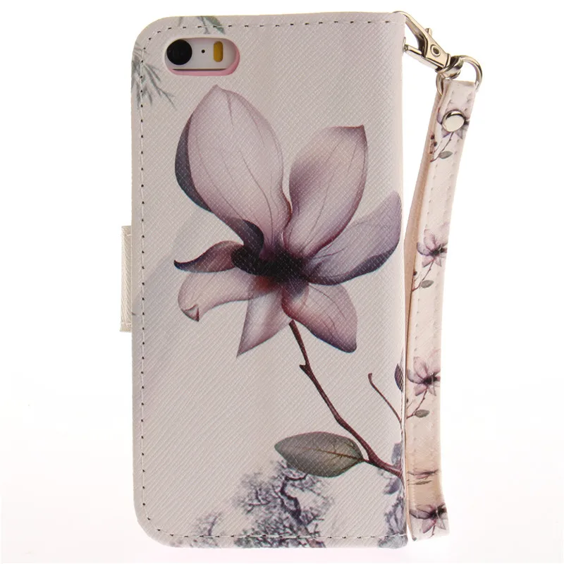 COATUNCLE чехол для телефона, чехол для Apple iPhone 5, 5S, SE, чехол для iPhone 5, чехол с собакой, совой, цветочным бумажником, откидной чехол, кожаный чехол