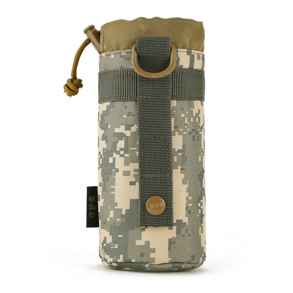 ACU Протектор Плюс Тактический Molle аксессуары чайник мешок бутылка для воды Открытый Отдых Путешествия Охота прочный шнурок сумка для воды - Цвет: ACU