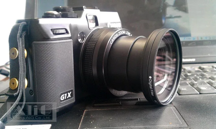 Aluminum FA-DC58C Camera Lens Filter Adapter Ring Fits for Canon PowerShot G1X Camera Reinstall 58mm CPL UV Filter Lens Hood images - 6