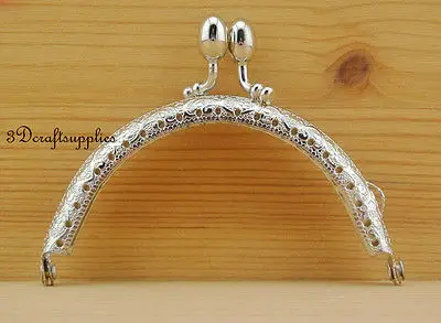 Металлическая оправа для сумки металлическая 8 5 см никелевая B43|bag frame|purse framepurse frame