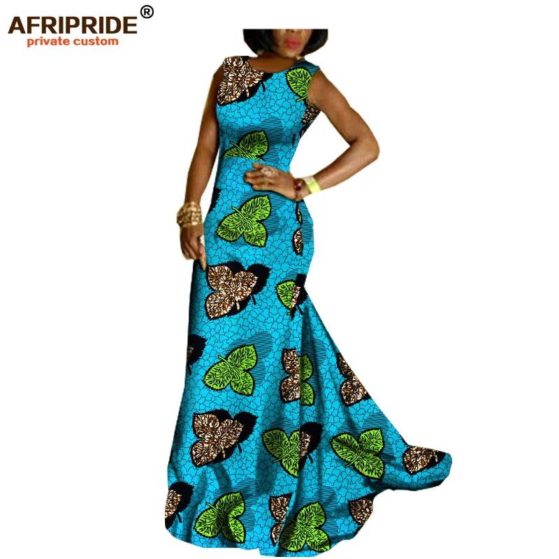 Элегантное Африканское женское вечернее платье AFRIPRIDE private custom без рукавов длиной