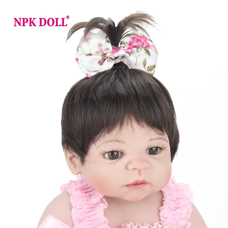 NPKDOLL Куклы реборн игрушки 55 см полная силиконовая Реалистичная кукла