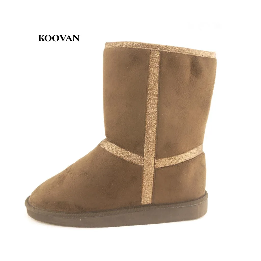 Новинка 2018 модные блестящие женские зимние сапоги Koovan теплая обувь на меху