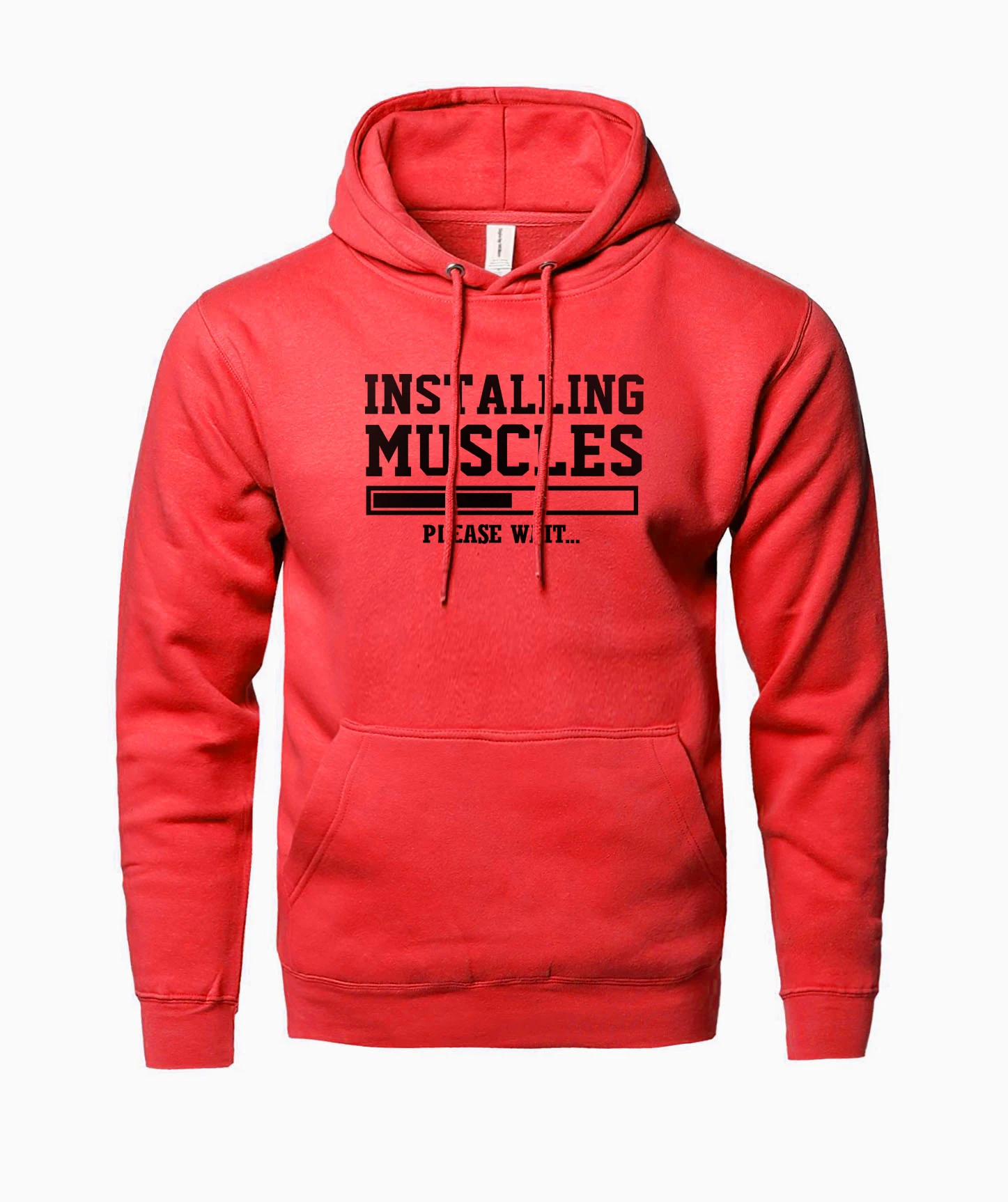 INSTALLING MUSCLES PLEASE WAIT...Print 2019 Spring Winter Fleece Men's Sportswear Hoody For Men Sweatshirt Hoodie Kpop clothing | Мужская