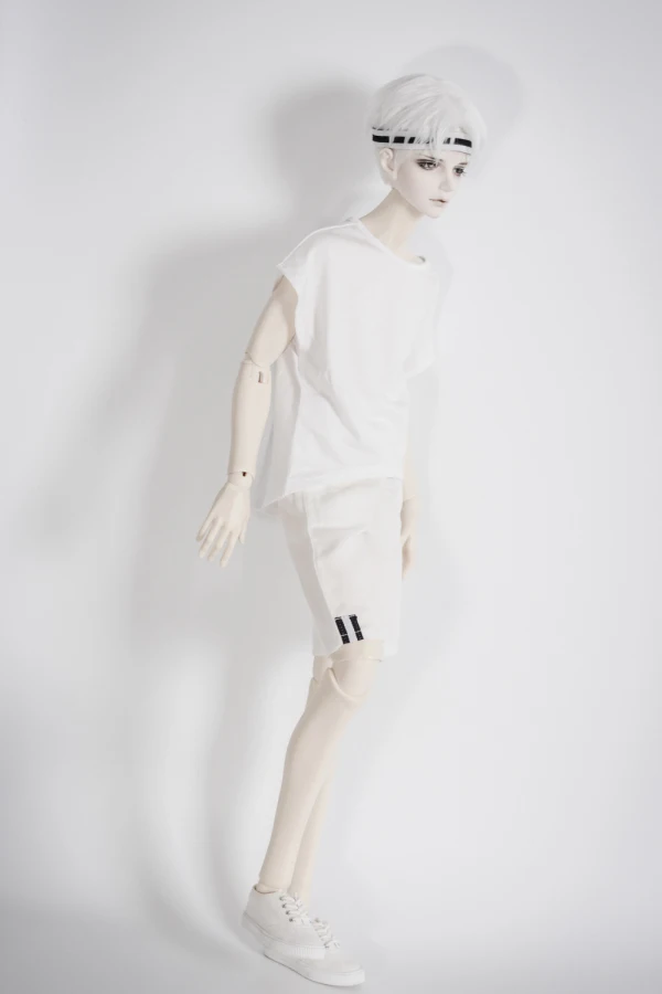 Одежда для куклы BJD футболка с коротким рукавом спереди и сзади 2 цвета на 1/4 1/3 MSD