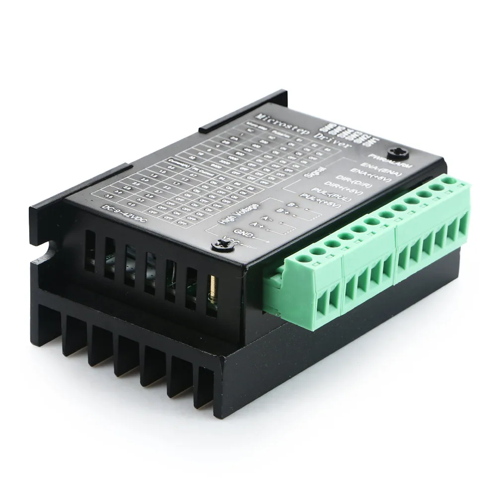 Фото Одиночный импульсный 4А TB6600 шаговый двигатель драйвер контроллер 9 ~ 42V микро шаг Одиночный импульсный 4А TB6600 шаговый двигатель драйвер контроллер 9 ~ 42V микро шаг