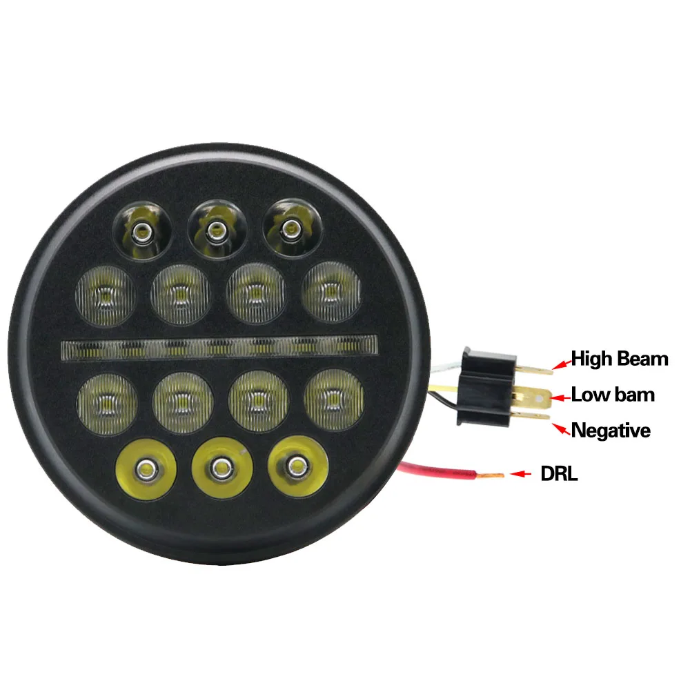 5 3/4 &quot5 75&quot Супер ярче ультра тонкий Мото LED Проекция фары черный для двигателя