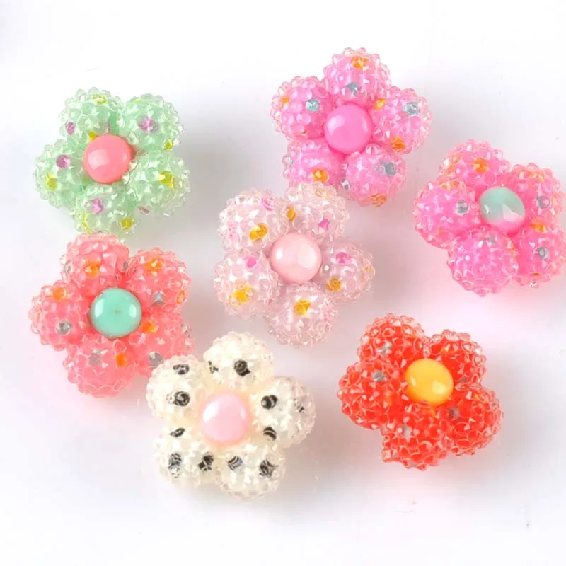 10 шт. разноцветные цветы в форме flatback полимерный альбом для вырезок из кабошона