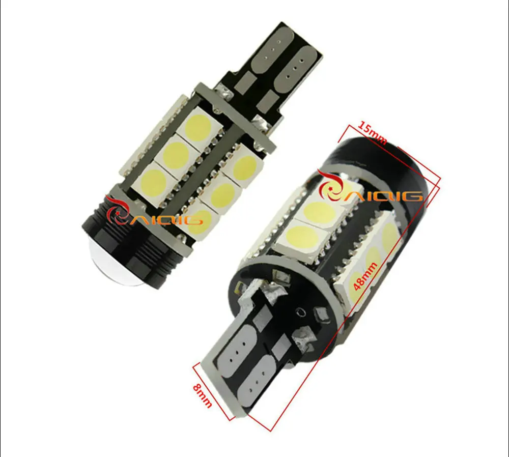 2 шт. W16W LED Canbus T15 светодиодные лампы обратного света 921 912 5050 SMD COB Автомобильная