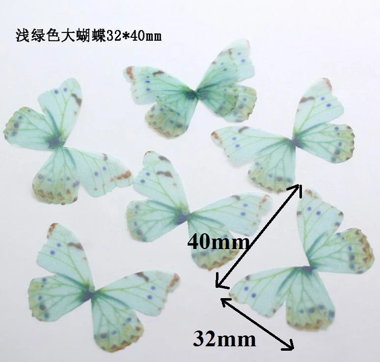 XCDIY 100pcs Transparent Gauze Yarn Butterfly cloth butterfly Charm Pendant DIY Earring accessories Jewelry Finding | Украшения и
