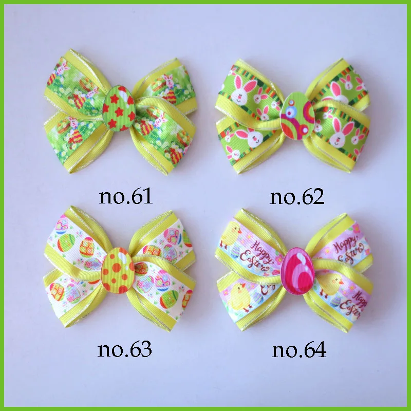 50 BLESSING Girl 4.5&quot Two Tone Angel Hair Bow Clip Easter Rabbit Chicken Egg | Аксессуары для одежды