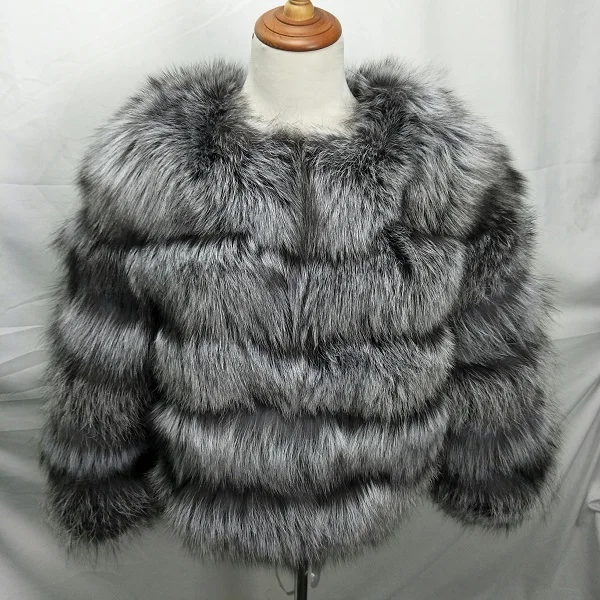 Коричневый Topfur White Fox Real Fur Female Coat Women Short Winter Fur Leather Jacket Clothes Outerwear Natural Fox Fur Coats For Women - Цвет: Коричневый
